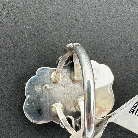 Silver Turquoise Ring 925 size 7 - Picture 8 of 9